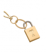 Gold/Silver Metal Adc Padlock Keyring