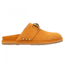 Tan Suede Mansion Flat Mule
