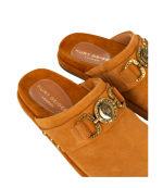 Tan Suede Mansion Flat Mule
