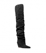 Black Suede Leather Noemie Otk Heeled Boots