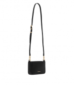 Black Bryant Sm Conv Xbody Pouchette Leather W/ Gold Chain