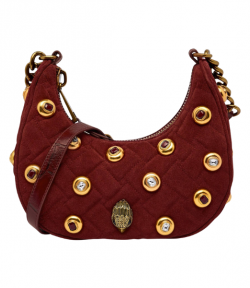 Wine Comb Suede Kensington Hobo Gems
