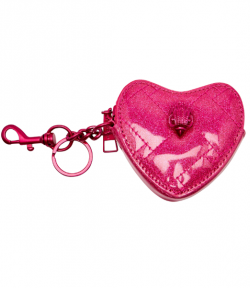 Pink Comb Glitter Kensington Heart Charm