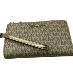 Pale Gold Jet Set Double Zip Wristlet