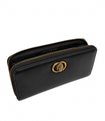 Black Chelsea Zip Around Wallet