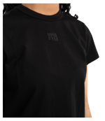 Black Essential Jersey Shrunken Tee W/ Puff Logo
