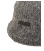 Anthracite Mohair Blend Wool Ami Bucket Hat