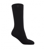 Black Three Pack Cotton Black Adc Socks