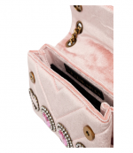 Pale Pink Velvet Mini Kensington Bag