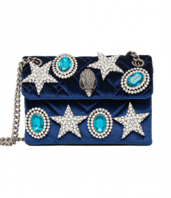 Blue Velvet Mini Kensington Bag
