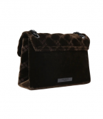 Dark Brown Velvet Mini Kensington Bag
