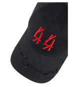 Black/Red Raw 44 Logo Hat