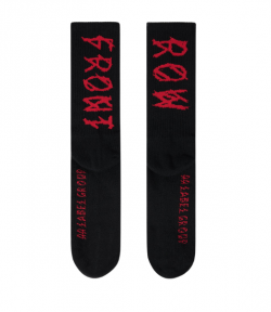 Black/Red Front Row Signal Socks