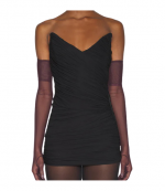 Black Bustier Jersey Dress