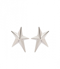 Silver Big-Star Earrings