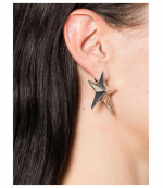 Silver Big-Star Earrings