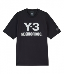 Black Y-3 NBHD Logo Tee