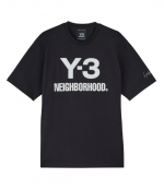 Black Y-3 NBHD Logo Tee