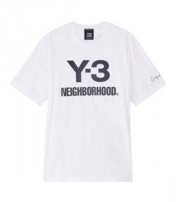 White Y-3 NBHD Logo Tee