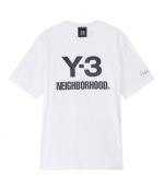 White Y-3 NBHD Logo Tee