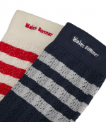 Navy Blue/White WB Cro High Socks