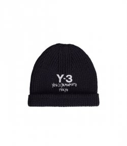 Black Y-3 Knit Beanie