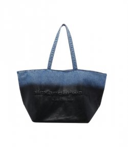 Vintage Marbled Blue Punch Tote Bag