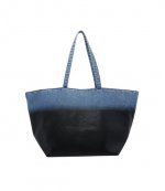 Vintage Marbled Blue Punch Tote Bag