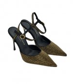 Black/Gold Mayfair Point Ankle Strap