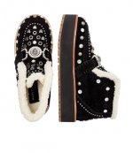 Black Suede Mansion Cosy Boots