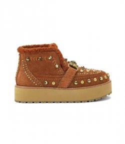 Tan Comb Suede Mansion Cosy Boots