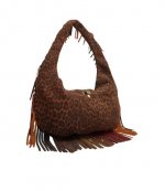 Brown Shoreditch Large Hobo Fringe Bag