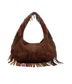 Brown Shoreditch Large Hobo Fringe Bag