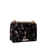 Black Suede Bow Small Shoreditch Bag