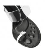 Black Bianca 105mm Sandal w/ Crystal Toe Ring