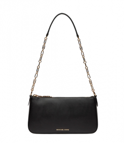 Empire Black Md Chain Pouchette Leather