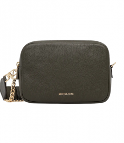 Black Leather Bryant Md Doublezip Chain Camera Xbody Bag