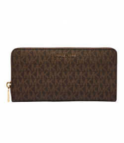 Brown Jet Set Lg Slim Za Continental Wallet