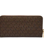 Brown Jet Set Lg Slim Za Continental Wallet
