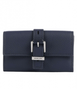 Midnight Blue Nolita Leather Md Flap Trifold Wallet