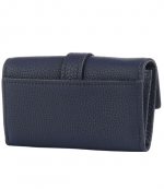 Midnight Blue Nolita Leather Md Flap Trifold Wallet