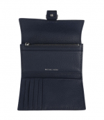 Midnight Blue Nolita Leather Md Flap Trifold Wallet