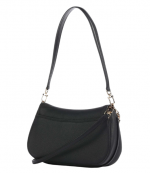 Black Leather Nolita Md Chain Conv Shoulder Bag