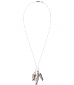 Silver River Necklace With Fish-Shaped Pendants