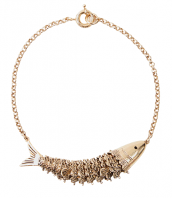 Gold Short Fish-Shaped Necklace Choker