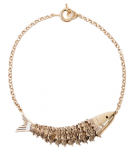 Gold Short Fish-Shaped Necklace Choker