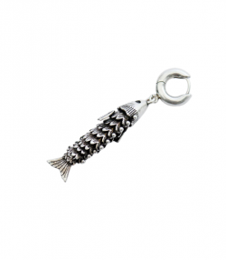 Silver Fish-Fhaped Pendant Earring