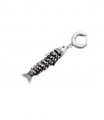 Silver Fish-Fhaped Pendant Earring