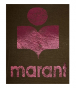 Khaki/Pink Zewel Short-Sleeve Logo T-shirt