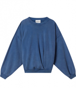 Indigo Sauria Washed Cotton Sweatshirt